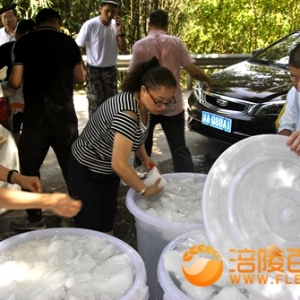 山火无情  冰块有情 党徽闪耀